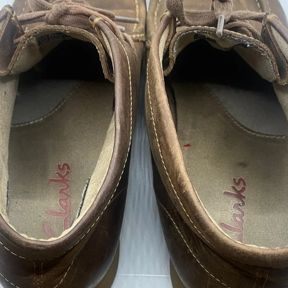 Clarks Men’s Brown Leather Stinson Hi Chukka-Style sz 10.5